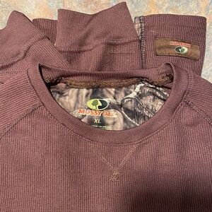 Men’s Mossy Oak XL Brown Pullover Shirt